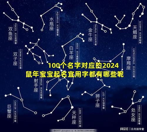 100个名字对应的2024鼠年宝宝起名宜用字都有哪些呢