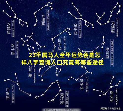 23年属马人全年运势会是怎样八字查询入口究竟有哪些途径