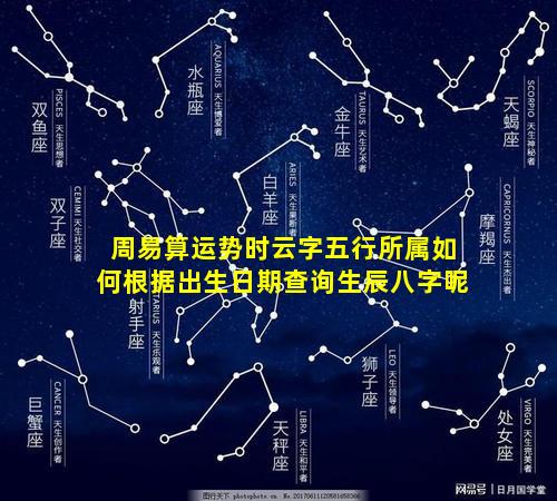 周易算运势时云字五行所属如何根据出生日期查询生辰八字呢