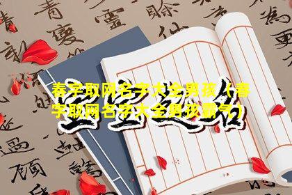 春字取网名字大全男孩（春字取网名字大全男孩霸气）