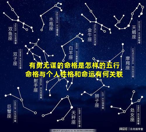 有勇无谋的命格是怎样的五行命格与个人性格和命运有何关联