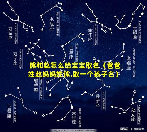 熊和赵怎么给宝宝取名（爸爸姓赵妈妈姓熊,取一个孩子名）