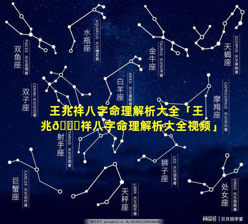 王兆祥八字命理解析大全「王兆🐟祥八字命理解析大全视频」