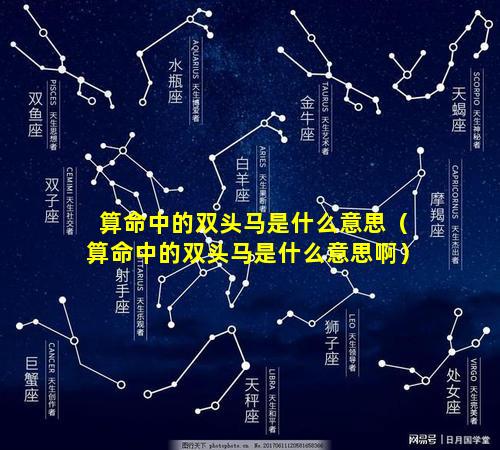 算命中的双头马是什么意思（算命中的双头马是什么意思啊）