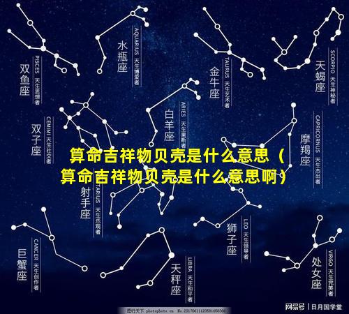 算命吉祥物贝壳是什么意思（算命吉祥物贝壳是什么意思啊）