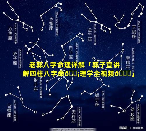 老郭八字命理详解「郭子宜讲解四柱八字命🐡理学全视频🍁」