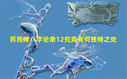 苏民峰八字论命12究竟有何独特之处