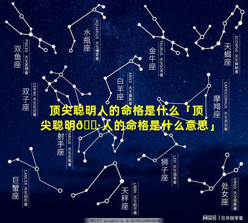 顶尖聪明人的命格是什么「顶尖聪明🌷人的命格是什么意思」