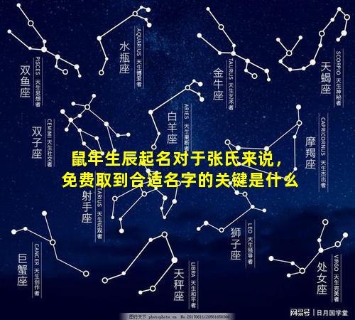 鼠年生辰起名对于张氏来说，免费取到合适名字的关键是什么